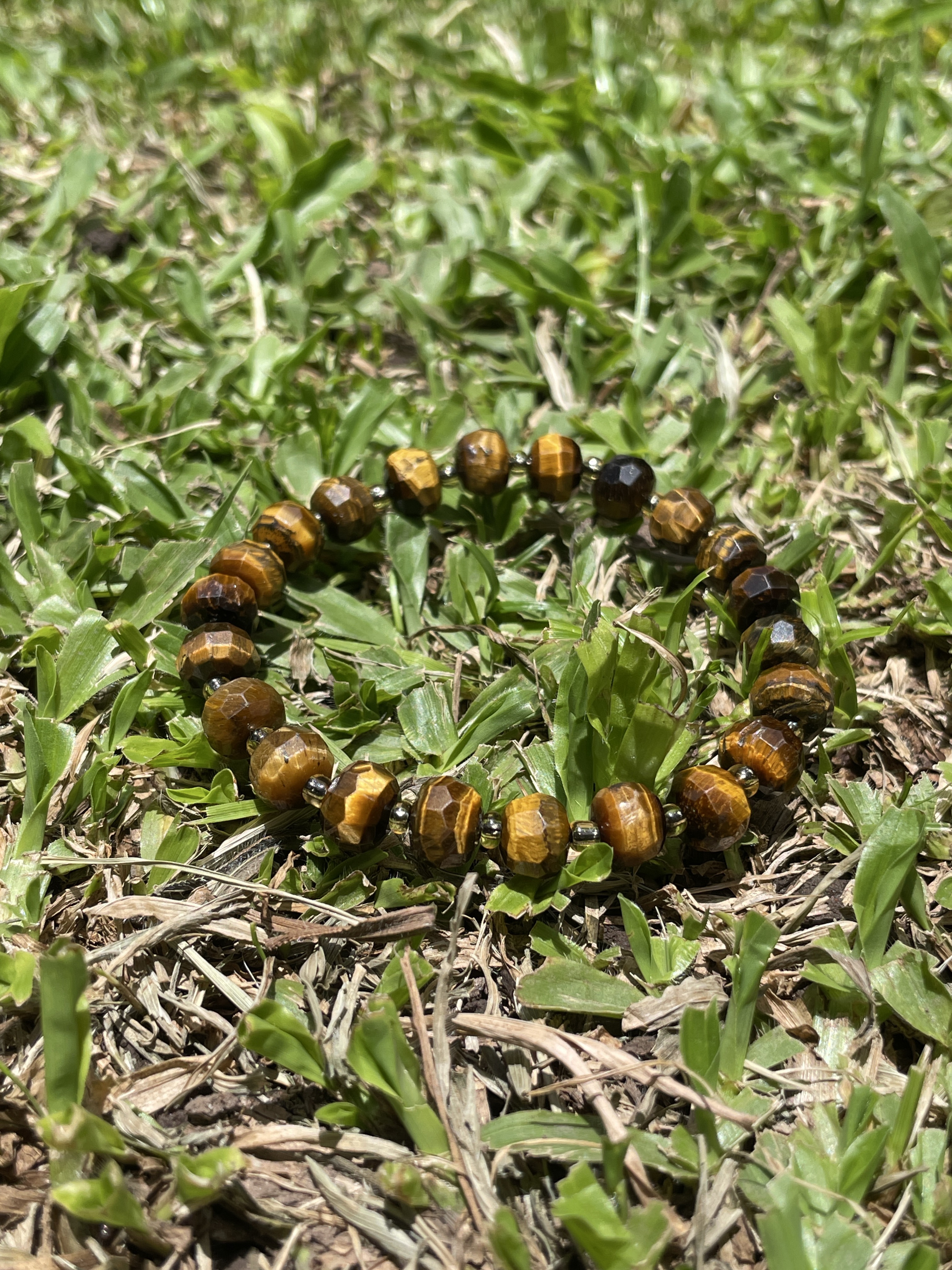 Pulseira Olho de Tigre Facetado